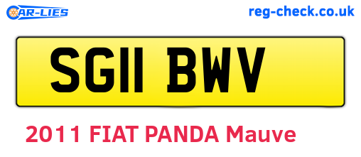 SG11BWV are the vehicle registration plates.