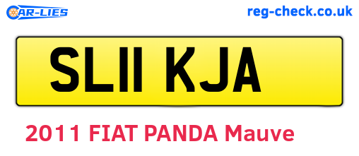 SL11KJA are the vehicle registration plates.