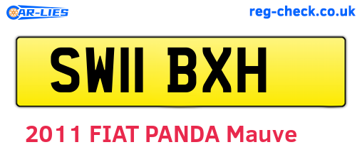SW11BXH are the vehicle registration plates.