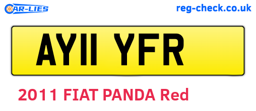 AY11YFR are the vehicle registration plates.