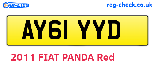 AY61YYD are the vehicle registration plates.