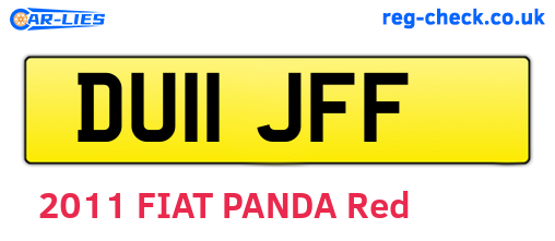 DU11JFF are the vehicle registration plates.