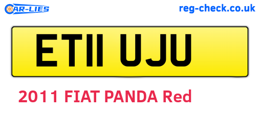 ET11UJU are the vehicle registration plates.