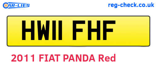 HW11FHF are the vehicle registration plates.
