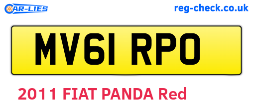 MV61RPO are the vehicle registration plates.