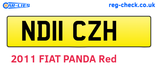 ND11CZH are the vehicle registration plates.