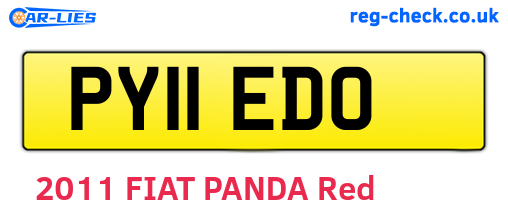 PY11EDO are the vehicle registration plates.