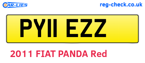 PY11EZZ are the vehicle registration plates.