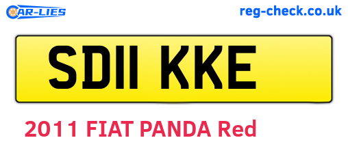 SD11KKE are the vehicle registration plates.