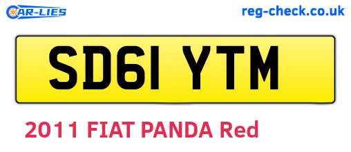 SD61YTM are the vehicle registration plates.