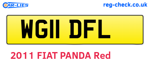 WG11DFL are the vehicle registration plates.