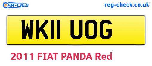 WK11UOG are the vehicle registration plates.