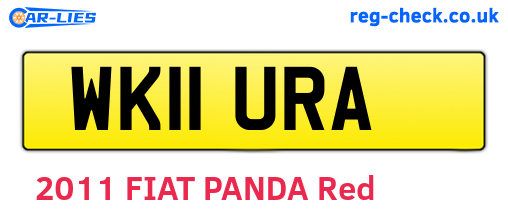 WK11URA are the vehicle registration plates.