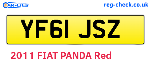 YF61JSZ are the vehicle registration plates.