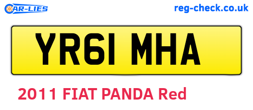 YR61MHA are the vehicle registration plates.