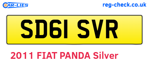 SD61SVR are the vehicle registration plates.