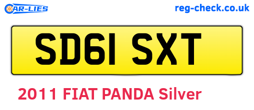 SD61SXT are the vehicle registration plates.