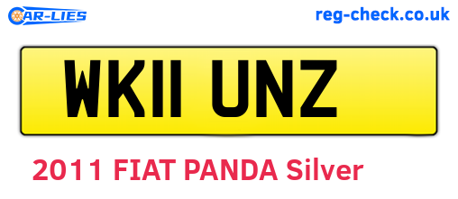 WK11UNZ are the vehicle registration plates.