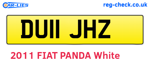 DU11JHZ are the vehicle registration plates.