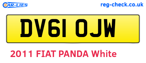 DV61OJW are the vehicle registration plates.