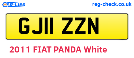 GJ11ZZN are the vehicle registration plates.