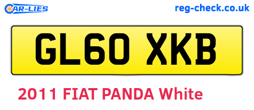 GL60XKB are the vehicle registration plates.