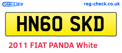 HN60SKD are the vehicle registration plates.