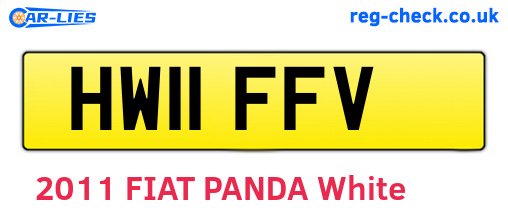 HW11FFV are the vehicle registration plates.