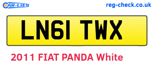 LN61TWX are the vehicle registration plates.