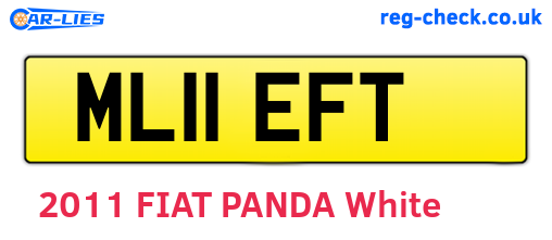 ML11EFT are the vehicle registration plates.