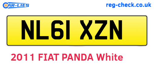 NL61XZN are the vehicle registration plates.