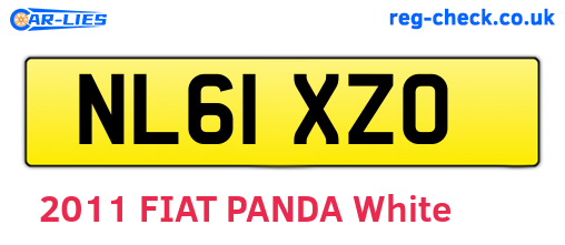 NL61XZO are the vehicle registration plates.