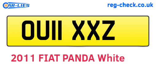 OU11XXZ are the vehicle registration plates.