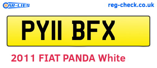 PY11BFX are the vehicle registration plates.