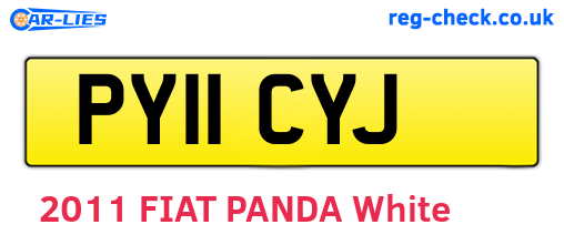 PY11CYJ are the vehicle registration plates.