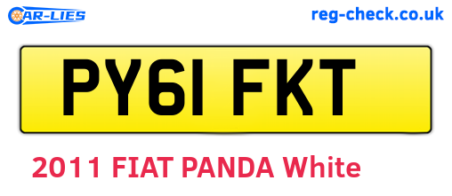 PY61FKT are the vehicle registration plates.