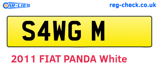 S4WGM are the vehicle registration plates.