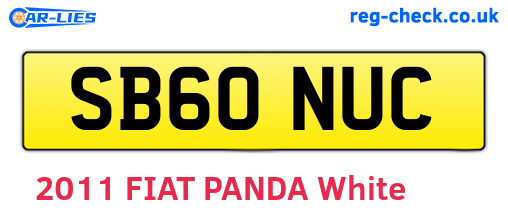 SB60NUC are the vehicle registration plates.
