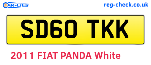 SD60TKK are the vehicle registration plates.