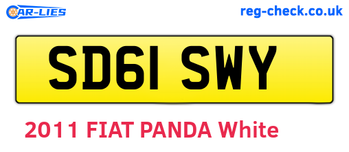 SD61SWY are the vehicle registration plates.
