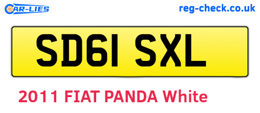 SD61SXL are the vehicle registration plates.