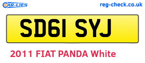 SD61SYJ are the vehicle registration plates.