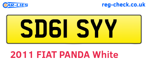 SD61SYY are the vehicle registration plates.
