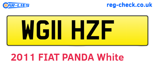 WG11HZF are the vehicle registration plates.