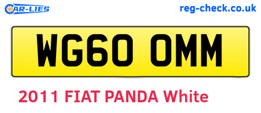 WG60OMM are the vehicle registration plates.