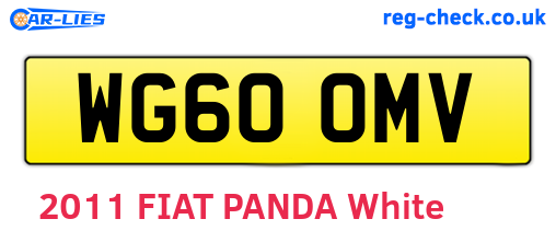 WG60OMV are the vehicle registration plates.