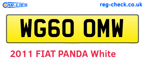 WG60OMW are the vehicle registration plates.