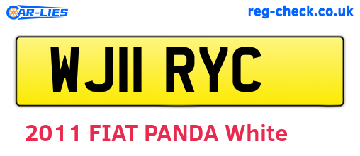 WJ11RYC are the vehicle registration plates.