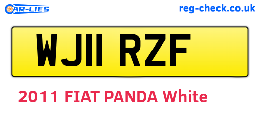 WJ11RZF are the vehicle registration plates.