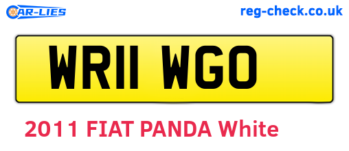 WR11WGO are the vehicle registration plates.